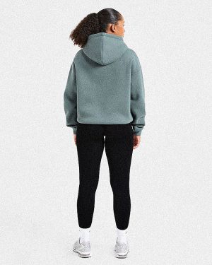 Athletics Applique Oversized Hoodie - Slate: The Ultimate Comfort Essential