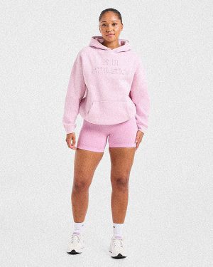 Athletics Applique Oversized Hoodie - Sugar Pink: The Ultimate Comfort Wear