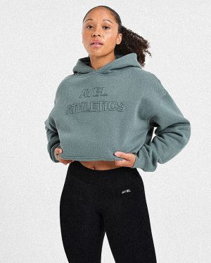 Athletics Applique Oversized Hoodie - Slate: The Ultimate Comfort Essential