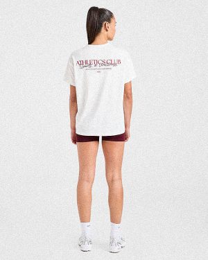 Athletics Club Oversized T Shirt - Off White: The Ultimate Blend of Comfort and Style