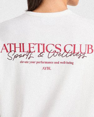 Athletics Club Oversized T Shirt - Off White: The Ultimate Blend of Comfort and Style