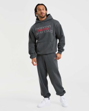 Athletics Oversized Hoodie - Charcoal: The Ultimate Comfort & Style Statement