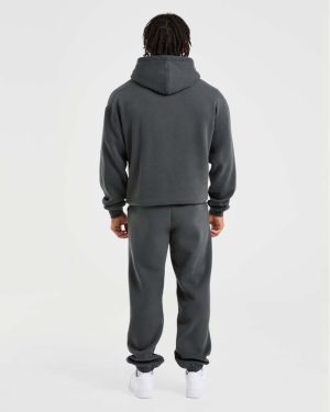 Athletics Oversized Hoodie - Charcoal: The Ultimate Comfort & Style Statement