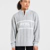 Athletics Oversized Knitted 1/4 Zip - Grey Marl