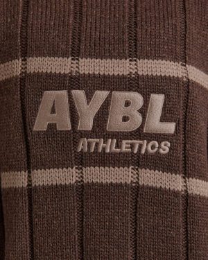 Athletics Oversized Knitted Hoodie - Brown: The Ultimate Cold-Weather Essential