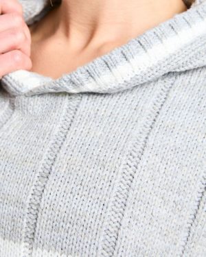 Athletics Oversized Knitted Hoodie - Grey Marl: The Ultimate Winter Essential