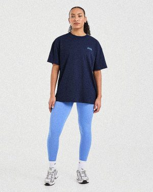 Athletics Retro Oversized T Shirt - Navy: The Ultimate Comfort & Style Statement