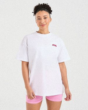 Athletics Retro Oversized T Shirt - White: The Ultimate Comfort & Style Statement