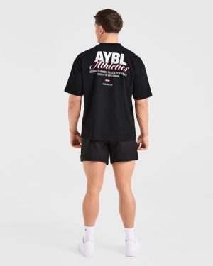 Athletics Script Oversized T Shirt - Black: The Ultimate Comfort Upgrade