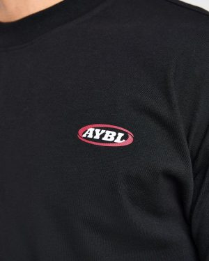 Athletics Script Oversized T Shirt - Black: The Ultimate Comfort Upgrade