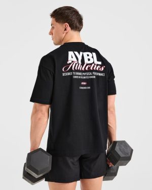 Athletics Script Oversized T Shirt - Black: The Ultimate Comfort Upgrade