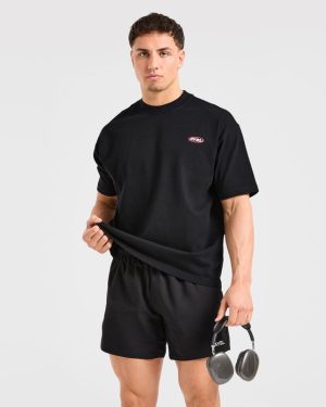 Athletics Script Oversized T Shirt - Black: The Ultimate Comfort Upgrade