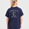 Athletics Sport Dept Oversized T Shirt - Navy: The Ultimate Blend of Comfort and Style
