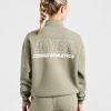 Athletics Track Oversized 1/4 Zip Pullover - Muted Olive