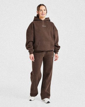 Athletics Track Oversized Hoodie - Brown/Sand: The Ultimate Comfort Essential