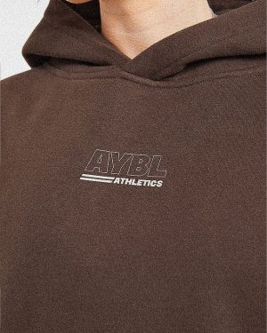 Athletics Track Oversized Hoodie - Brown/Sand: The Ultimate Comfort Essential