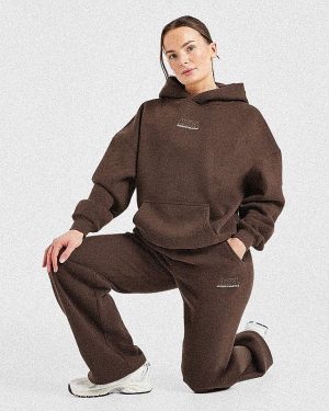 Athletics Track Oversized Hoodie - Brown/Sand: The Ultimate Comfort Essential