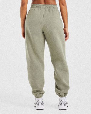Athletics Track Oversized Joggers - Muted Olive: The Ultimate Comfort Staple