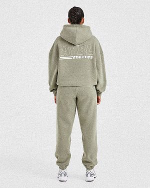 Athletics Track Oversized Joggers - Muted Olive: The Ultimate Comfort Staple