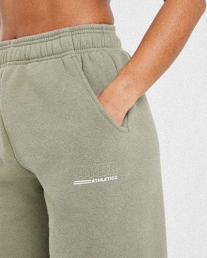 Athletics Track Oversized Joggers - Muted Olive: The Ultimate Comfort Staple