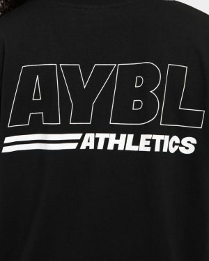Athletics Track Oversized T Shirt - Black/White
