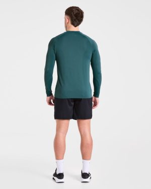 Attain Seamless Long Sleeve T Shirt - Pine Forest: The Ultimate Performance Essential