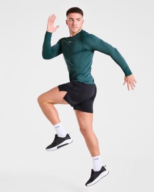 Attain Seamless Long Sleeve T Shirt - Pine Forest: The Ultimate Performance Essential