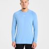 Attain Seamless Long Sleeve T Shirt - Sports Blue: The Ultimate Performance Essential