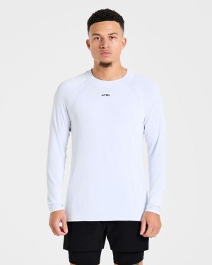 Attain Seamless Long Sleeve T Shirt - Storm White: The Ultimate Performance Essential