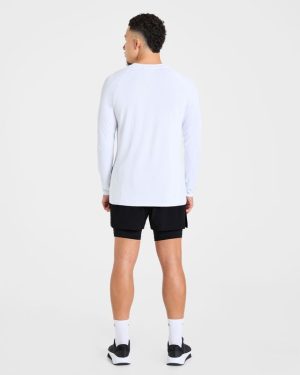 Attain Seamless Long Sleeve T Shirt - Storm White: The Ultimate Performance Essential