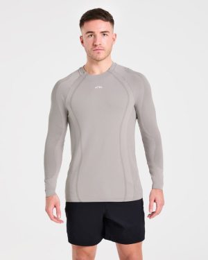 Attain Seamless Long Sleeve T Shirt - Woodland Fog: The Ultimate Performance Essential