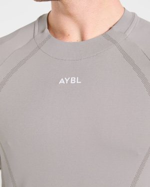 Attain Seamless Long Sleeve T Shirt - Woodland Fog: The Ultimate Performance Essential