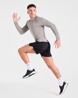 Attain Seamless Long Sleeve T Shirt - Woodland Fog: The Ultimate Performance Essential