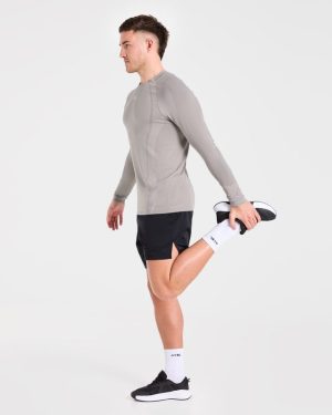 Attain Seamless Long Sleeve T Shirt - Woodland Fog: The Ultimate Performance Essential