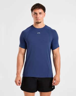 Attain Seamless T Shirt - Dusky Navy: The Ultimate Performance Essential