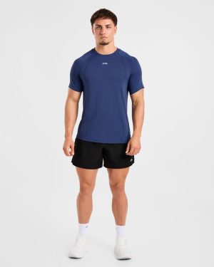 Attain Seamless T Shirt - Dusky Navy: The Ultimate Performance Essential
