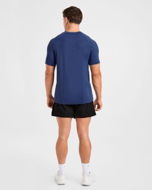 Attain Seamless T Shirt - Dusky Navy: The Ultimate Performance Essential