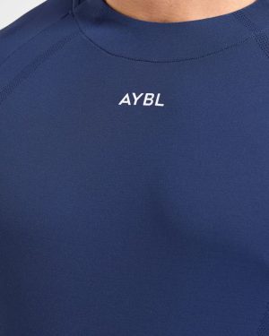 Attain Seamless T Shirt - Dusky Navy: The Ultimate Performance Essential