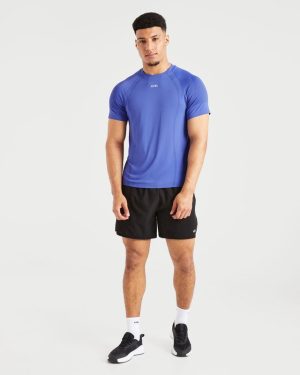 Attain Seamless T Shirt - Indigo Mist: The Ultimate Performance Essential
