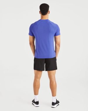 Attain Seamless T Shirt - Indigo Mist: The Ultimate Performance Essential