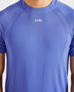 Attain Seamless T Shirt - Indigo Mist: The Ultimate Performance Essential