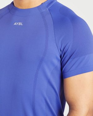 Attain Seamless T Shirt - Indigo Mist: The Ultimate Performance Essential