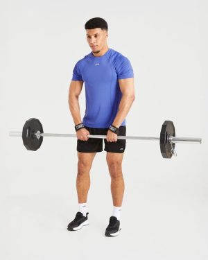 Attain Seamless T Shirt - Indigo Mist: The Ultimate Performance Essential