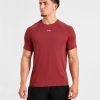 Attain Seamless T Shirt - Maroon Red: The Ultimate Performance Essential