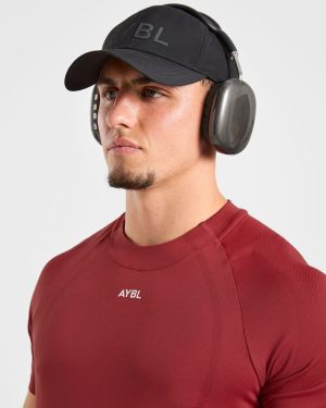 Attain Seamless T Shirt - Maroon Red: The Ultimate Performance Essential