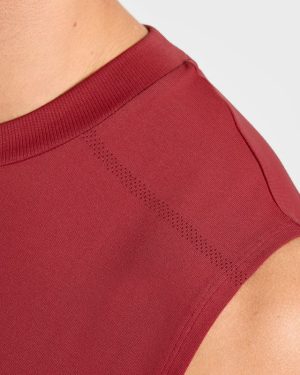 Attain Seamless Vest - Maroon Red: The Ultimate Performance Essential