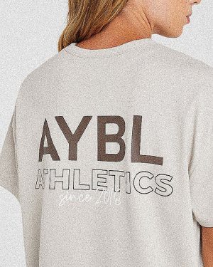 AYBL Athletics Oversized T Shirt - Beige: The Ultimate Comfort & Style Blend