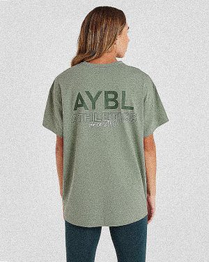 AYBL Athletics Oversized T Shirt - Green: The Ultimate Comfort & Performance Tee