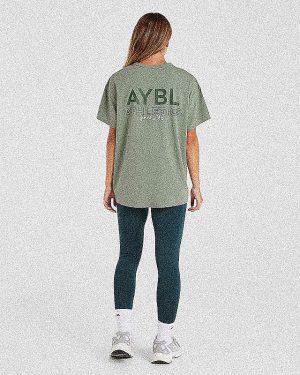 AYBL Athletics Oversized T Shirt - Green: The Ultimate Comfort & Performance Tee