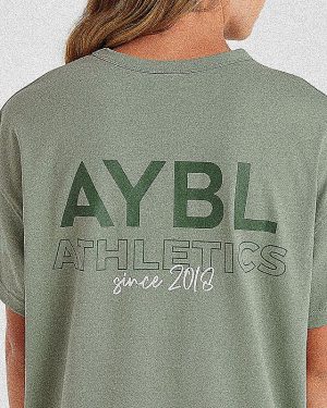 AYBL Athletics Oversized T Shirt - Green: The Ultimate Comfort & Performance Tee